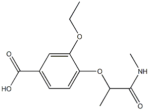 3-ethoxy-4-[1-(methylcarbamoyl)ethoxy]benzoic acid 结构式
