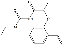 3-ethyl-1-[2-(2-formylphenoxy)propanoyl]urea 结构式