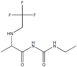 3-ethyl-1-{2-[(2,2,2-trifluoroethyl)amino]propanoyl}urea 结构式