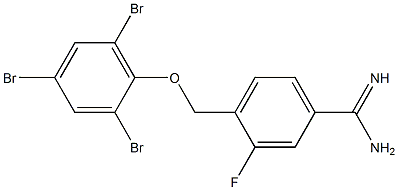 3-fluoro-4-(2,4,6-tribromophenoxymethyl)benzene-1-carboximidamide 结构式