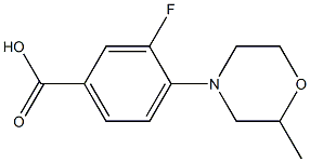 3-fluoro-4-(2-methylmorpholin-4-yl)benzoic acid 结构式