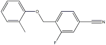 3-fluoro-4-(2-methylphenoxymethyl)benzonitrile 结构式