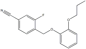 3-fluoro-4-(2-propoxyphenoxymethyl)benzonitrile 结构式