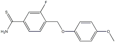 3-fluoro-4-(4-methoxyphenoxymethyl)benzene-1-carbothioamide 结构式