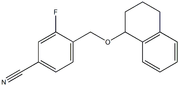 3-fluoro-4-[(1,2,3,4-tetrahydronaphthalen-1-yloxy)methyl]benzonitrile 结构式