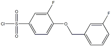 3-fluoro-4-[(3-fluorophenyl)methoxy]benzene-1-sulfonyl chloride 结构式