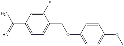 3-fluoro-4-[(4-methoxyphenoxy)methyl]benzenecarboximidamide 结构式