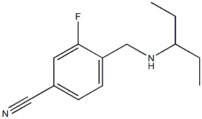 3-fluoro-4-[(pentan-3-ylamino)methyl]benzonitrile 结构式