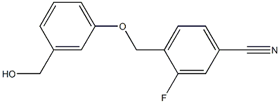 3-fluoro-4-[3-(hydroxymethyl)phenoxymethyl]benzonitrile 结构式