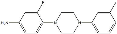 3-fluoro-4-[4-(3-methylphenyl)piperazin-1-yl]aniline 结构式