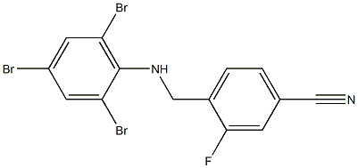 3-fluoro-4-{[(2,4,6-tribromophenyl)amino]methyl}benzonitrile 结构式