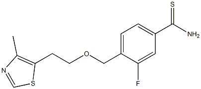 3-fluoro-4-{[2-(4-methyl-1,3-thiazol-5-yl)ethoxy]methyl}benzene-1-carbothioamide 结构式