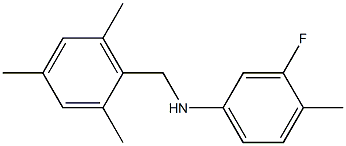 3-fluoro-4-methyl-N-[(2,4,6-trimethylphenyl)methyl]aniline 结构式