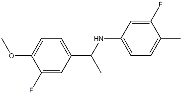 3-fluoro-N-[1-(3-fluoro-4-methoxyphenyl)ethyl]-4-methylaniline 结构式