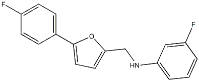 3-fluoro-N-{[5-(4-fluorophenyl)furan-2-yl]methyl}aniline 结构式