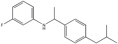 3-fluoro-N-{1-[4-(2-methylpropyl)phenyl]ethyl}aniline 结构式