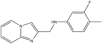 3-fluoro-N-{imidazo[1,2-a]pyridin-2-ylmethyl}-4-methylaniline 结构式