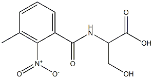 3-hydroxy-2-[(3-methyl-2-nitrophenyl)formamido]propanoic acid 结构式