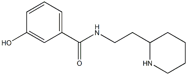 3-hydroxy-N-(2-piperidin-2-ylethyl)benzamide 结构式