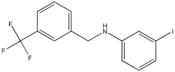 3-iodo-N-{[3-(trifluoromethyl)phenyl]methyl}aniline 结构式