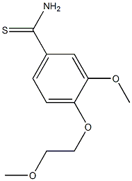 3-methoxy-4-(2-methoxyethoxy)benzenecarbothioamide 结构式