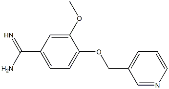 3-methoxy-4-(pyridin-3-ylmethoxy)benzenecarboximidamide 结构式
