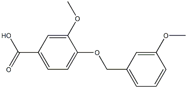 3-methoxy-4-[(3-methoxyphenyl)methoxy]benzoic acid 结构式