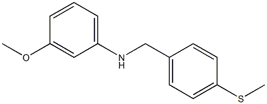 3-methoxy-N-{[4-(methylsulfanyl)phenyl]methyl}aniline 结构式