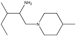 3-methyl-1-(4-methylpiperidin-1-yl)pentan-2-amine 结构式