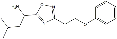 3-methyl-1-[3-(2-phenoxyethyl)-1,2,4-oxadiazol-5-yl]butan-1-amine 结构式