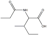 3-methyl-2-(propionylamino)pentanoic acid 结构式