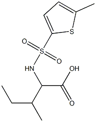 3-methyl-2-[(5-methylthiophene-2-)sulfonamido]pentanoic acid 结构式