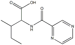 3-methyl-2-[(pyrazin-2-ylcarbonyl)amino]pentanoic acid 结构式