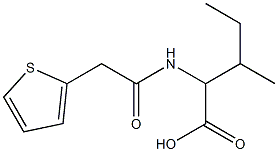 3-methyl-2-[(thien-2-ylacetyl)amino]pentanoic acid 结构式