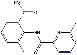 3-methyl-2-{[(6-methylpyridin-2-yl)carbonyl]amino}benzoic acid 结构式