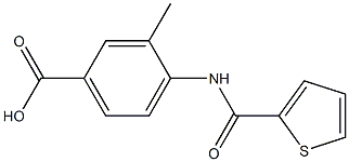 3-methyl-4-[(thien-2-ylcarbonyl)amino]benzoic acid 结构式