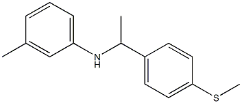 3-methyl-N-{1-[4-(methylsulfanyl)phenyl]ethyl}aniline 结构式