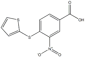 3-nitro-4-(thiophen-2-ylsulfanyl)benzoic acid 结构式