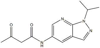 3-oxo-N-[1-(propan-2-yl)-1H-pyrazolo[3,4-b]pyridin-5-yl]butanamide 结构式