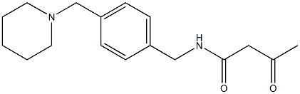 3-oxo-N-{[4-(piperidin-1-ylmethyl)phenyl]methyl}butanamide 结构式