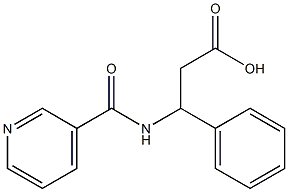 3-phenyl-3-[(pyridin-3-ylcarbonyl)amino]propanoic acid 结构式