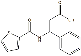 3-phenyl-3-[(thien-2-ylcarbonyl)amino]propanoic acid 结构式