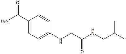 4-({[(2-methylpropyl)carbamoyl]methyl}amino)benzamide 结构式