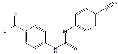 4-({[(4-cyanophenyl)amino]carbonyl}amino)benzoic acid 结构式