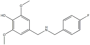 4-({[(4-fluorophenyl)methyl]amino}methyl)-2,6-dimethoxyphenol 结构式