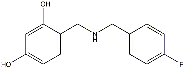 4-({[(4-fluorophenyl)methyl]amino}methyl)benzene-1,3-diol 结构式