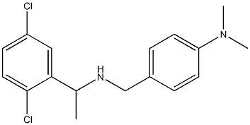 4-({[1-(2,5-dichlorophenyl)ethyl]amino}methyl)-N,N-dimethylaniline 结构式