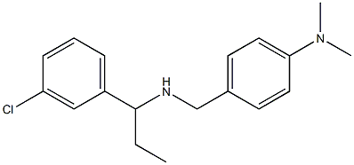 4-({[1-(3-chlorophenyl)propyl]amino}methyl)-N,N-dimethylaniline 结构式