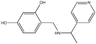 4-({[1-(pyridin-4-yl)ethyl]amino}methyl)benzene-1,3-diol 结构式