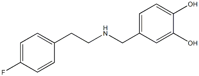 4-({[2-(4-fluorophenyl)ethyl]amino}methyl)benzene-1,2-diol 结构式